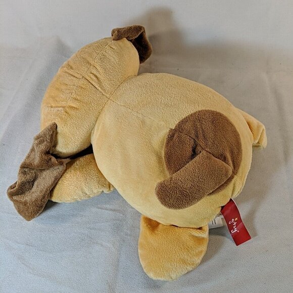 Gitzy Plush Dog Stuffed Toy Animal 12" Flat Tan Brown Puppy - Picture 5 of 11